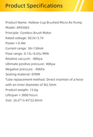 Pompe d'échantillonnage de gaz portable AP03065, pompe à air à micro-diaphragme pour la surveillance environnementale et les dispositifs médicaux, 0,65 L/min, 40 Kpa
