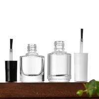 Flacon carré de 15 ml pour vernis gel UV, personnalisable, en verre coloré, avec bouchon et pinceau, pour cosmétiques et diffuseur à bâtonnets