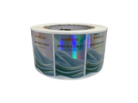 Fabrikpreis Matte Holographische Klebeetiketten Wasserfest UV-Beständig PET-Material Kundenspezifischer Druck Längliche Form CMYK Getränke
