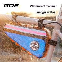 Tas Sepeda Segitiga Anti Air untuk Bagian Atas Rangka Depan, Tas Penyimpanan Peralatan Bersepeda Gunung, Bahan Poliester 1.8L