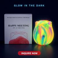 Disponibile negli USA, Consegna in 2-5 Giorni, Vibratore a Ventosa Rosa Arcobaleno Luminoso al Buio, 10 Frequenze, Impermeabile IPX7, Acquista Ora