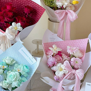 กระดาษห่อดอกไม้วาเลนไทน์ลายหัวใจลูกพีชแบบนูนและเว้า ปี 2026 รุ่น New Love Embossed Packaging Paper - Product Image 1