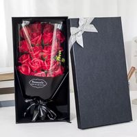 Boîte de roses artificielles pour la saint-valentin et les mères, coffret cadeau pour femmes