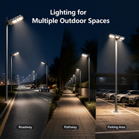 Échantillon gratuit de lampadaire LED extérieur COB à haute luminosité, à commande de lumière, boîtier épais, IP65