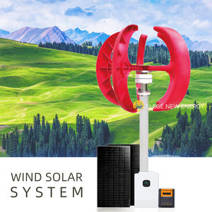 1500W 12V 24V Painel Solar e Eixo Vertical Pequeno Gerador de Turbina Eólica Sistema Off-Grid para Uso Doméstico e Barco - Product Image 1