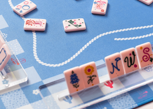 Alas Permainan Mahjong & Poker Seri Miss GINGHAM dari Bahan Lumpur Diatom, Ukuran 31.5 inci*31.5 inci, untuk Mahjong Amerika & Permainan Poker - Product Image 5