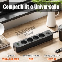 Stop Kontak Prancis Dengan USB dan Proteksi Beban Berlebih, Laris Manis, Stop Kontak Prancis 4 Lubang 2USB+1Type C
