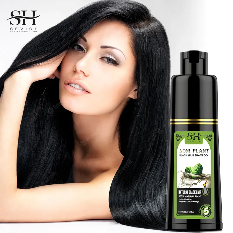 Private Label Natural Herbal Hair Color Hair Black Shampoo Quick Hair Coloring