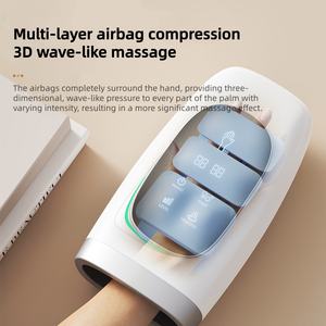 加熱圧縮フルラップコードレス電動ハンドリストマッサージャー指手のひらセラピーマッサージバイブレーターマシン - Product Image 5
