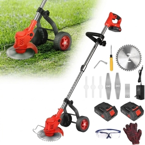 Débroussailleuse sans fil 21V, outils sans fil, coupe-herbe <span class=keywords><strong>à</strong></span> batterie, poignée télescopique, lame en acier, kit de débroussailleuse de jardin OEM - Product Image 5