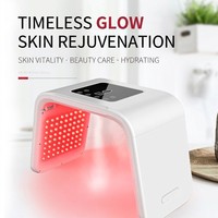 Masque de beauté LED rechargeable par USB, 7 modes de couleur, contrôleur détachable, appareil de spa facial à domicile