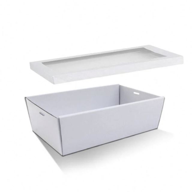 Biodegradable Food Containers Meal Packaging Sushi Kraft Catering Box with   Lid
