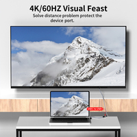 Cable Extensor USB-C de Ángulo Recto, USB 3.2, Velocidad de Transferencia de 20 Gbps, Salida de Video 4K a 60 Hz, Interfaz USB-C Hembra, Carga Rápida de 240 W y 5 A
