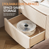 Ventilateur portable mural et pliable pour dortoir d'étudiant, utilisation en voiture, 3 vitesses, ventilateur d'air mural et de bureau pliable pour la maison