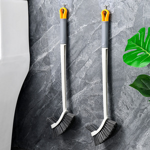 Brosse de toilette avec tête courbée pour le nettoyage des toilettes, en plastique - Product Image 2