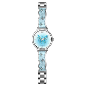 Reloj de Pulsera con Diseño de Mariposa y Esfera con Luz Lunar, Reloj de Cuarzo de Lujo Discreto para Mujer - Product Image 5
