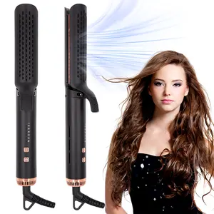 2 in 1 Professional Hair Flat Iron Straightener Hair Curler with Airflow Hair Styler