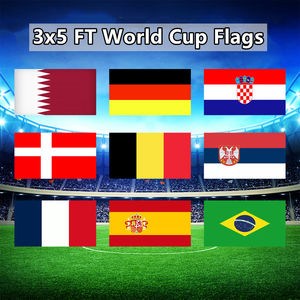 Livraison rapide drapeau mondial impression impression personnalisée bannière nationale drapeaux du monde 2022 Qatar Top 32 pays drapeaux en Stock - Product Image 2