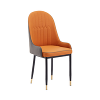 Chaises de salle à manger en cuir rembourrées de style nordique moderne pour la maison, le bureau, l'hôtel, la salle à manger, le salon, meubles