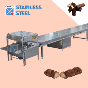 Máquina de recubrimiento de dulces de Chocolate, con túnel de enfriamiento de enrober de chocolate, <span class=keywords><strong>snickers</strong></span>, máquina de barra de cereales, uso de fábrica - Product Image 2