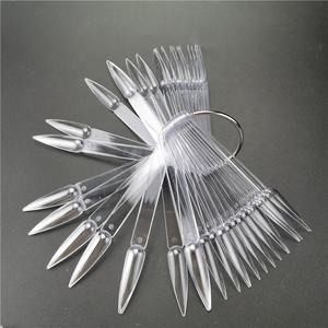 Kit d'embouts d'ongles en forme d'éventail 50 points de haute qualité Gel blanc et noir Transparent naturel pour l'affichage d'un <span class=keywords><strong>nuancier</strong></span> clair - Product Image 1