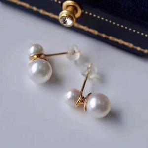 Accesorios de Plata S925 para DIY, Base Vacía para Pendientes de Perlas Dobles con Perlas de 7-9mm, 20395, Accesorio de Joyería - Product Image 4