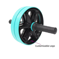 Julyfit Roue d'Exercice Double Personnalisée en TPE+PP, Équipement de Musculation Durable pour Entraînement de Force