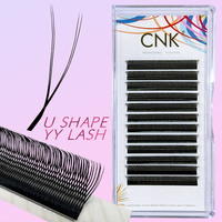 Extensions de cils en grappes en U en gros, extensions de cils DIY en segments 0,07 mm, courbure C D DD, longueurs mixtes, marque privée OEM ODM