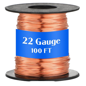 Carrete de alambre de cobre desnudo calibre 22 de 100 pies para jardinería, fabricación de joyas, <span class=keywords><strong>manualidades</strong></span> DIY con chatarra de aluminio de alta calidad - Product Image 1
