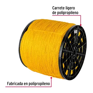 CAJA 20 Kilos de cuerda de polipropileno amarilla de 4 mm, rollo de 20 kg - Product Image 2