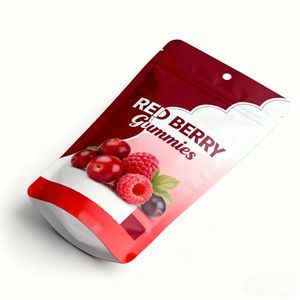 Doypack Smell Proof Stand up Pouch With Zipper Round Hole Large Container for Cookie Candy Pet Food Packaging - Product Image 3