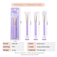 Pinceau applicateur de masque facial en silicone, spatule souple à têtes plates, angulaires et rondes pour masques DIY à l'argile et à la boue, outil de soin du visage