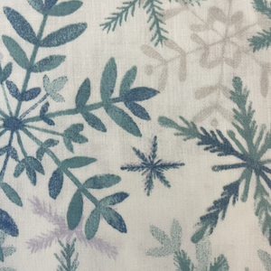 ผ้าฝ้ายหวี 100% ผ้าทอสีขาว/น้ำเงินลายประดับตกแต่ง สำหรับงานเทศกาล ทนทาน ขนาด 112x300 ซม. แบบเรียบง่าย - Product Image 1