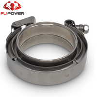 Kit de collier de serrage en V pour échappement en acier inoxydable Fupower 2.0'' avec raccords mâle-femelle Vband