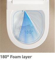 WC intelligent électrique certifié CE T6, cuvette allongée, fonctionnement automatique, chauffage du siège, caractéristiques sanitaires