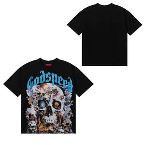 Camiseta HYCH Godspeed, Calidad Original, 100% Algodón, Estilo Urbano, Hombros Caídos, Manga Corta, Estampado <span class=keywords><strong>Vintage</strong></span> para Hombre - Product Image 5