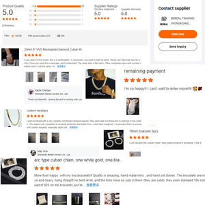 Cadena cubana de moissanita VVS que pasa la prueba del diamante, estilo hip hop personalizado, con incrustaciones de diamantes de laboratorio, collar cubano, joyería fina para hombre - Product Image 6