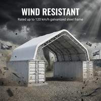 UV Dayanımlı Galvanizli A-Çerçeveli Nakliye Konteyneri Depolama Çadırı (610g PVC) Acil Yardım Malzemeleri Depolaması İçin