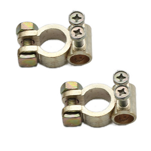 Aluminum Alloy Battery <b>Terminal</b> Clamps 2 Pack Screw Type For 12V Car Battery Connectors - Product Image 1