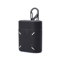 Étui pour Airpods en cuir noir, étui de luxe en cuir pour Airpods, étui de protection portable pour Airpods 1&2&3, antichoc
