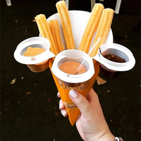 Boîte de conditionnement personnalisée pour churros, beignets, gâteaux, brownies, biscuits, sauces et trempettes, de qualité alimentaire et écologique