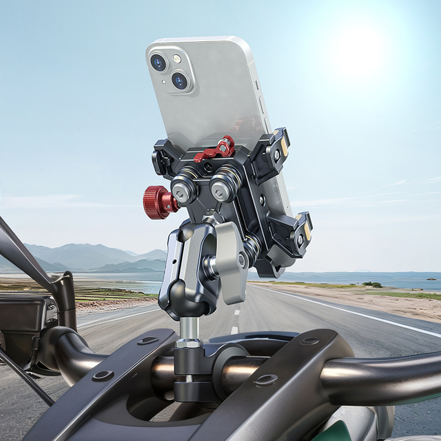 LanParte Shockproof 360 Degree Rotation Motorcycle Mount Bike Mobile Phone Holder