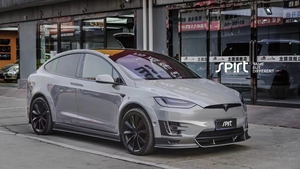 Piezas de Automóvil para Tesla Model X, Kit de Carrocería Estilo <span class=keywords><strong>Tocar</strong></span> de Fibra de Carbono, Estilo TP, Alerón Delantero, Faldones Laterales, Cejas para Ruedas, Difusor Trasero - Product Image 2