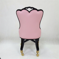 Chaise de luxe commerciale pour casino de Macao avec roulettes, chaise de jeu de Baccarat, chaise de salle à manger en tissu doux pour hôtel, tables en bois modernes et contemporaines