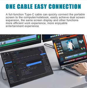 จอภาพ LED พกพาขนาด 14 นิ้ว ได้รับการรับรองคุณภาพ พร้อมลำโพง HDR พอร์ต USB-C คู่ รองรับการเชื่อมต่อแบบ Plug and Play ใช้งานร่วมกับแอปพลิเคชันมือถือ จอภาพเกมมิ่งความละเอียด FHD - Product Image 5