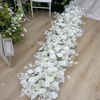 Décoration florale de mariage de haute qualité : Arche de roses artificielles roses pour allée centrale