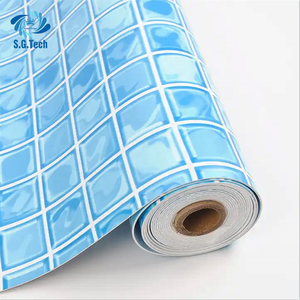 <span class=keywords><strong>Prix</strong></span> fabricant : Revêtements de piscine en film PVC personnalisés avec logo mosaïque, bleu, antidérapants, en vinyle, imperméables, anti-UV, pour extérieur - Product Image 2