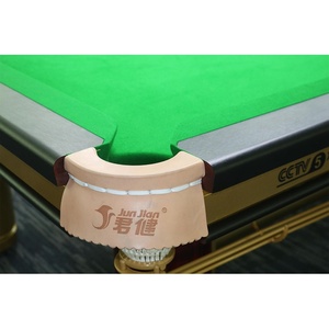 Junjian Juego completo de mesa de billar de madera maciza pata dorada acero chino negro ocho mesa de billar con losa verde - Product Image 3