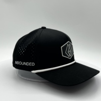 Nouvelle Casquette de Golf Sportive en Polyester Imperméable à 5 Panneaux avec Logo Personnalisé en PVC, Casquette de Baseball Perforée Découpée au Laser, Casquette de Papa avec Cordon