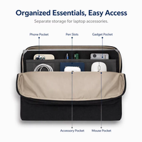 Housse de protection pour ordinateur portable 14-16 pouces avec poche avant pour accessoires, antichoc, en stock, logo personnalisé